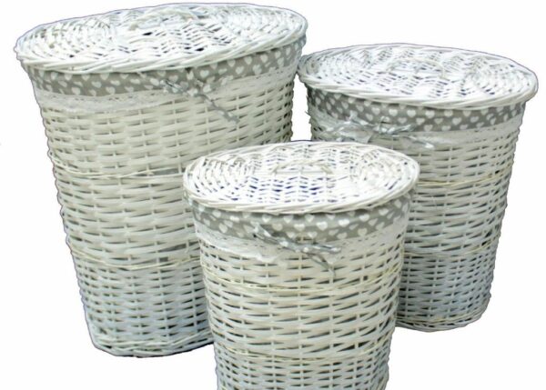 PORTABIANCHERIA OVALE SALIC MAWI GRANDE ART.66341 BIANCO