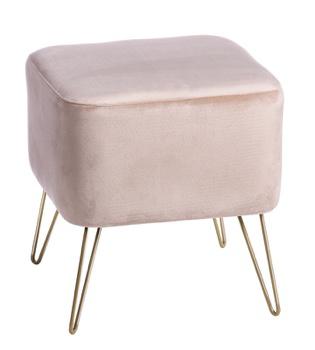 POUF VELL IKAT CREMA CM41X41XH43 ART.67929