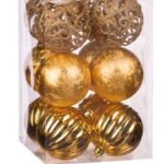 PALLINE DI NATALE S/12 ORO A3MOD DIAM8 ART.70186