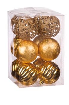 PALLINE DI NATALE S/12 ORO A3MOD DIAM8 ART.70186