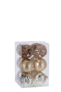 PALLINE DI NATALE S/12 CHAMPAGNE A3MOD D8 ART.70201