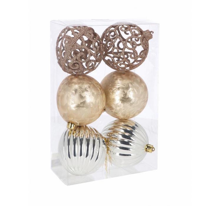 PALLINE DI NATALE S/6 CHAMPAGNE A3MOD D10 ART.70202 PALLINE DI NATALE S/6 CHAMPAGNE A3MOD D10 ART.70202