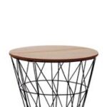 TAVOLINO CONTENITORE MET+MDF D38XH31 ART.73929