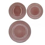 SERVIZIO PIATTI CERAMICA MARRONE 18PZ ART.74283