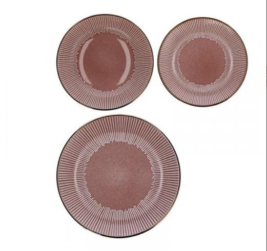 SERVIZIO PIATTI CERAMICA MARRONE 18PZ ART.74283 SERVIZIO PIATTI CERAMICA MARRONE 18PZ ART.74283