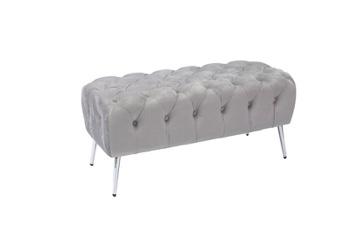 PANCA EVORA VELLUTO GRIGIA CM100X42H45 ART.74396 PANCA EVORA VELLUTO GRIGIA CM100X42H45 ART.74396