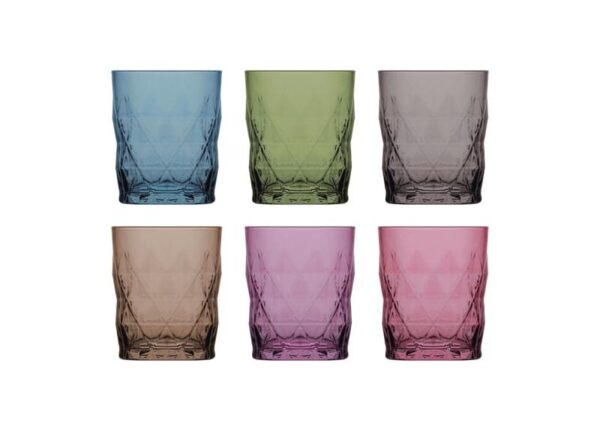 BICCHIERI COLORATI MIAMI 34,5CL SET 6 ART.80080