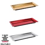VASSOIO RETT PLAST A 3COL CM36X17XH3 ART.82535