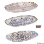 VASSOIO OVAL CERAMICA COL A3D 27X17XH3 ART.83127