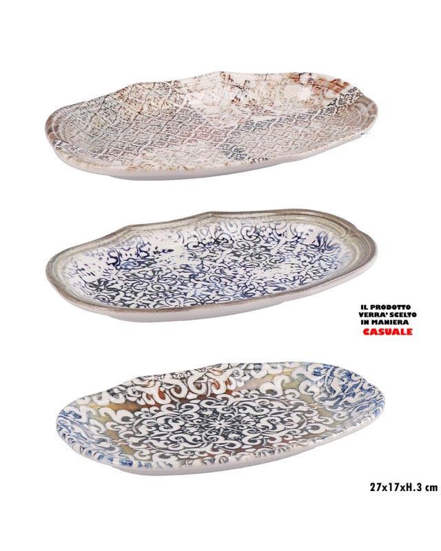 VASSOIO OVAL CERAMICA COL A3D 27X17XH3 ART.83127 VASSOIO OVAL CERAMICA COL A3D 27X17XH3 ART.83127