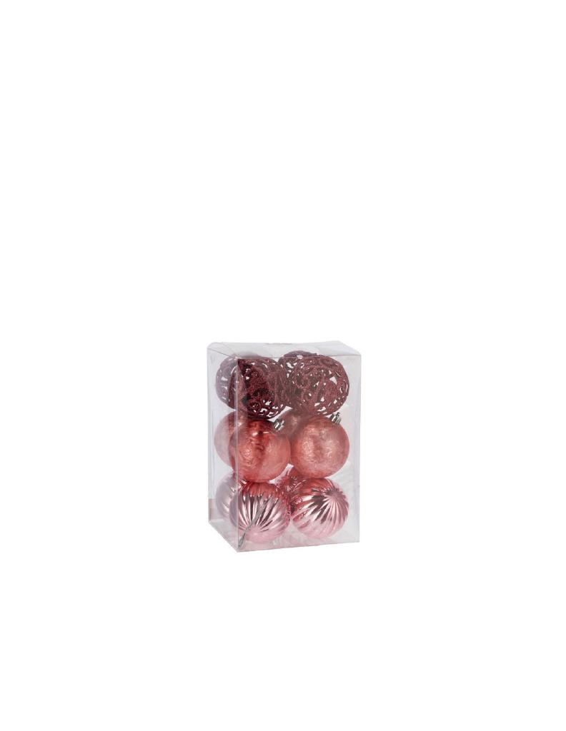 PALLINE DI NATALE S/12 ROSA A3MOD DIAM8 ART.84544 PALLINE DI NATALE S/12 ROSA A3MOD DIAM8 ART.84544