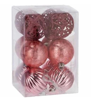 PALLINE DI NATALE S/6 ROSA A3MOD DIAM10 ART.84545 PALLINE DI NATALE S/6 ROSA A3MOD DIAM10 ART.84545