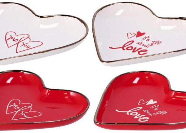 PIATTINO CUORE CER ADOR A2D2C 22X21 ART.86357