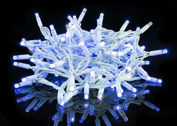 CATENA 10M 100LED FLA.RUB.B.U.EST.COLL.BIANCO ART.6694031