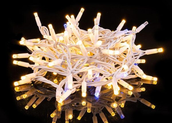 CATENA 10M 100LED FLASH RUB.B.U.EST.COL.CALDO ART.6694034