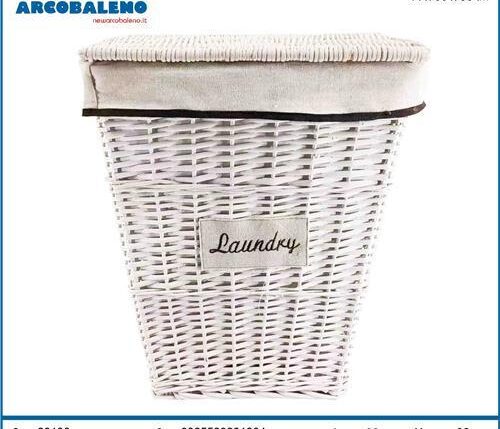PORTABIANCHERIA RETTANGOLARE BIANCO LAUNDRY PRB46 ART.28130