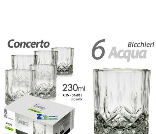 BICCHIERI CONCERTO SET/6 230ML W5408J/BH6A ART. 376931