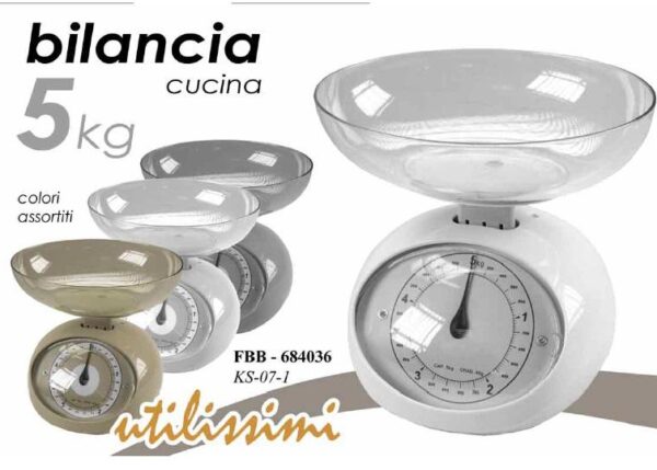BILANCIA CUCINA 5KG ASS KS-07-1 ART.FBB/684036