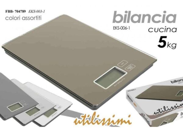 BILANCIA CUCINA DIGITALE AS 5KG S/BATT $ ART.704789