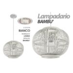 LAMPADARIO BAMBOO BIANCO 34*25 $ ART.778087