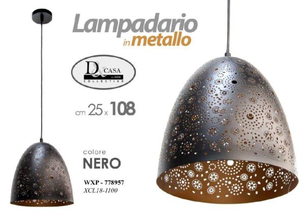 LAMPADARIO METALLO