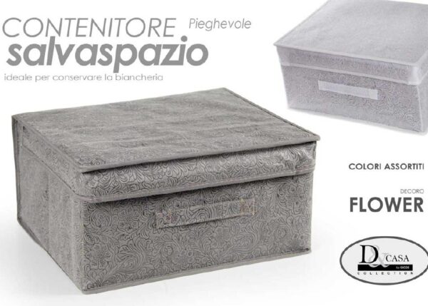SCATOLA SALVASPAZIO X BIANCHERIA FLOWER MEDIA AS TNT 50*40*30 ART.779251
