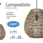LAMPADARIO INTRECCIATO MET. 31*31*33 ST58713N15S ART.809071