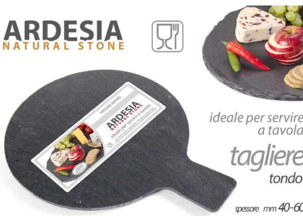 TAGLIERE ROTONDO ARDESIA 25*19*0,4-06 1137-3 ART.XUA/809545