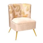 SEDIA FOGLIA 68X58X78 CHAMPAGNE ART.6166022