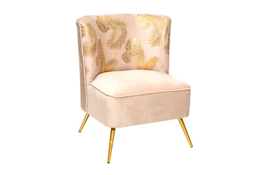 SEDIA FOGLIA 68X58X78 CHAMPAGNE ART.6166022 SEDIA FOGLIA 68X58X78 CHAMPAGNE ART.6166022