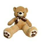 ORSO PELUCHE C/SCIARPA+CUORE 80CM BEIGE ART.6680002