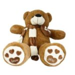 ORSO PELUCHE C/SCIARPA+CUORE 160CM MARRONE ART.6680015