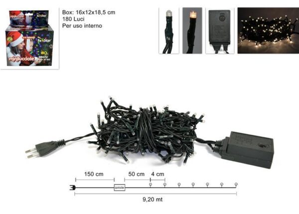 LUCCIOLE DA 180L 3LINEE INCANDESCENZ BIANCO