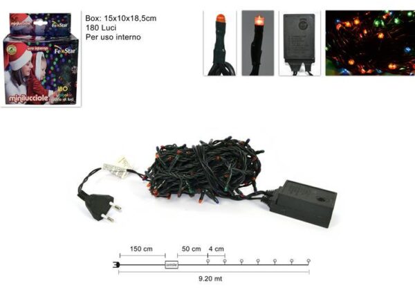 LUCCIOLE DA 180L 3LINEE INCANDESCENZ MULTICOLOR