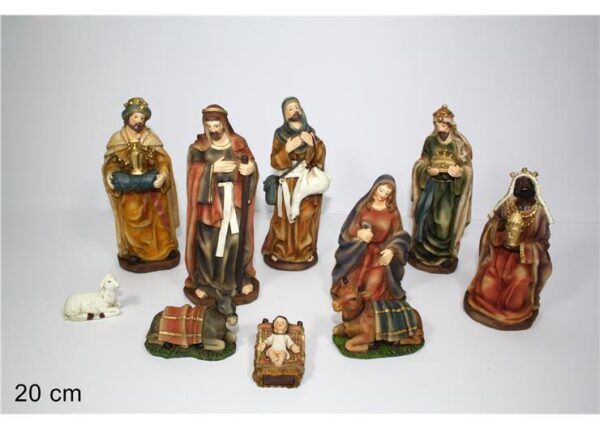 NATIVITA' SET 10 PZ 20 CM COL CHIARI ART.54838-20 S/10