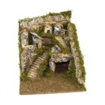 AMBIENTAZIONE C/VILLAGGIO/GROTTA/SCALE CM 32,5X32,5X38,5 VUOTO SFUSO/BUL