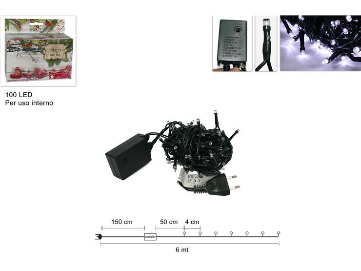 MINILUCCIOLA 100LED BIANCA IN SCATOL USO INTERNO YC-LED-100C-IW MINILUCCIOLA 100LED BIANCA IN SCATOL USO INTERNO YC-LED-100C-IW