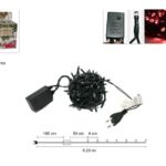 MINILUCCIOLA 180LED ROSSA IN SCATOLA USO INT.YC-LED-180C-R