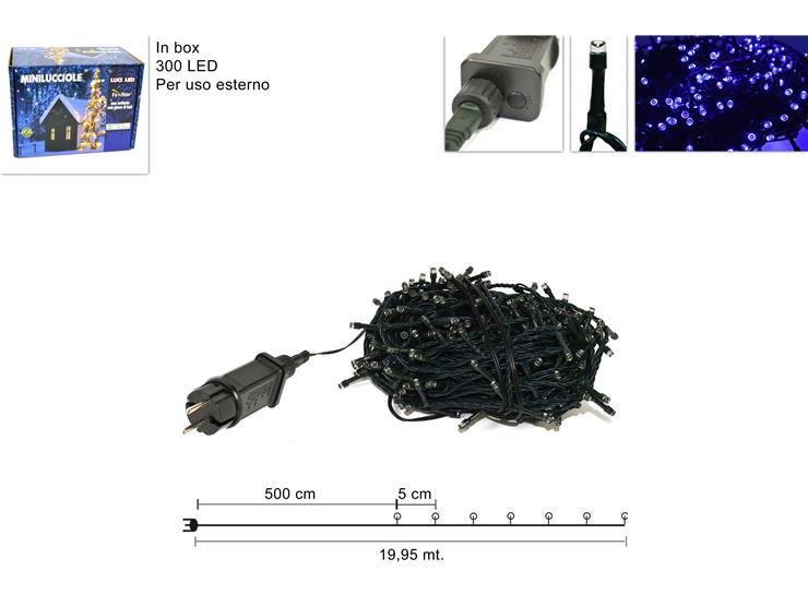MINILUCCIOLE 300LED IN SCATOLA USO EST.BLU YC-31LED-300-B-IP44 MINILUCCIOLE 300LED IN SCATOLA USO EST.BLU YC-31LED-300-B-IP44