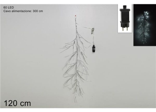 RAMO SILVER 60LUCI LED BIANCO FREDDO ESTERNO YC-60B-S@