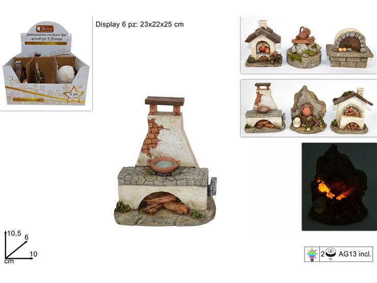AMBIENTAZIONE FUOCO CON LED BATT.6 ASS.59160/61/62/65/67 ART.CM000450 AMBIENTAZIONE FUOCO CON LED BATT.6 ASS.59160/61/62/65/67 ART.CM000450