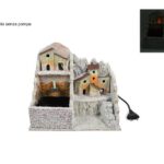 SCENARIO PAESAGGIO INNEVATO 2 LUCI C/FONTANA (NO MOTORINO) HGW-939-2@