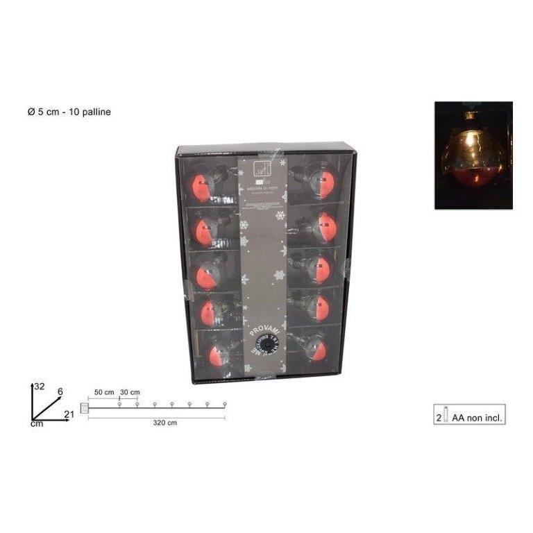 FILO 10 PALLE VETRO C_LUCI BATTERIA ROSS O DUE ESSE FILO 10 PALLE VETRO C_LUCI BATTERIA ROSS O DUE ESSE