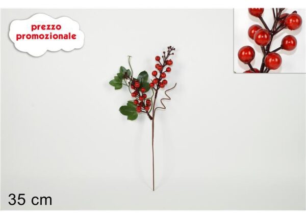 SPILLONE 2 RAMETTI BACCHE E FOGLIE ART.TY88-17-5132