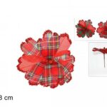 FIORE PINZA YUTA/SCOZZESE ROSSO 2 ASS ART.RO008613A