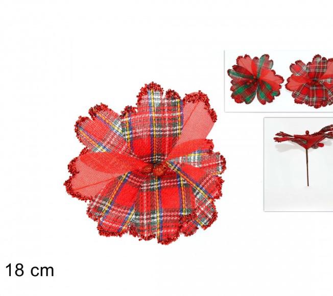 FIORE PINZA YUTA/SCOZZESE ROSSO 2 ASS ART.RO008613A FIORE PINZA YUTA/SCOZZESE ROSSO 2 ASS ART.RO008613A
