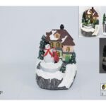 SCENARIO NATALIZIO CASETTA 3ASS C/LUCI MUSICA E MOV BATT DF62050-052-053