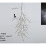 RAMO LUMINOSO 80LED C/FLASH BIANCOFREDDO USO ESTER YY160122BW