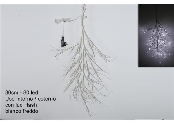 RAMO LUMINOSO 80LED C/FLASH BIANCOFREDDO USO ESTER YY160122BW