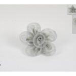 FIORE PINZETTA ORGANZA 10CM 2 ASS SILVER XM17-377B/EG SILV(ROUND+POINT)